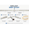 MITJ Brand 120LED 40M Rope Light Warm White MITJ Brand 120LED 40M Rope Light Warm White