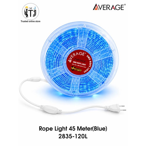 Average 45/M Roll 2835-120LED Rope Light |Blue
