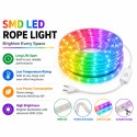 Average 48LED 12M Rope Light RGB Colour