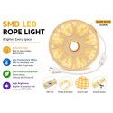 MITJ Brand 120LED 40M Rope Light Warm White